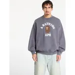 Mikina A BATHING APE Garment Dye College Relaxed Fit Crewneck Sweatshirt Cha S