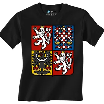 Chlapecké tričko Dětské tričko Velký státní znak ČR (Velikost: 7-8, Barva: Černá)