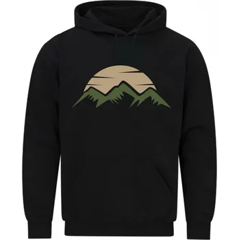 Pánská mikina Pánská mikina Zelené hory při západu slunce Green Mountain Sunset (Velikost: 5XL, Barva: Černá)