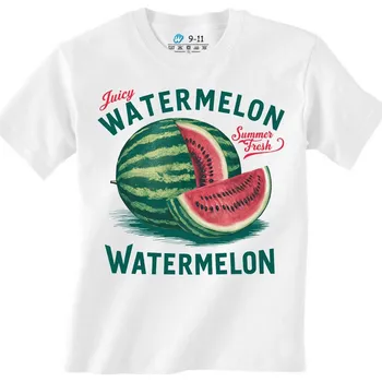 Dívčí oblečení Dětské tričko Letní Meloun Juicy Watermelon Summer Fresh (Velikost: 5-6, Barva: Bílá)
