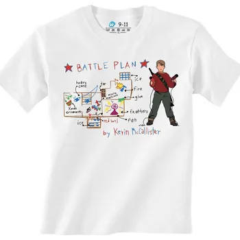 Chlapecké tričko Dětské tričko Kevinův Bojový Plán Sám Doma (Velikost: 9-11, Barva: Bílá)