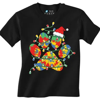 Chlapecké tričko Dětské tričko Vánoční Psí Tlapka (Velikost: 3-4, Barva: Černá)