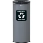 Alda Koš na tříděný odpad Eko 45 l, černé víko - směs, lakovaná ocel, šedá