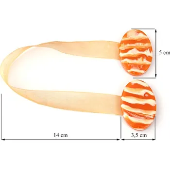 Příslušenství pro záclonu a závěs Magnetická spona na závěsy M20 oranžová - ovál