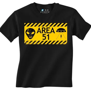 Chlapecké tričko Dětské tričko Oblast 51 AREA 51 (Velikost: 7-8, Barva: Černá)