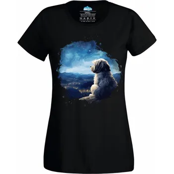 Dámské tričko Noční Hlídač Města Shih-tzu (Velikost: 4XL, Barva: Černá)