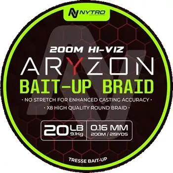 Nytro Šňůra Aryzon Hiviz Bait-Up Braid 200m 0,16mm 9,1kg (20600041)