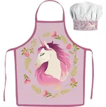 Dětská zástěra s kuchařskou čepicí Jednorožec | Unicorn Pinky