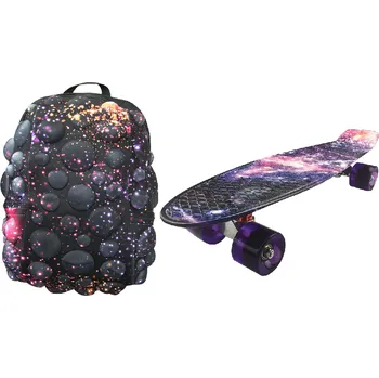 Outdoorové zavazadlo Batoh Bubble galaxie + Pennyboard Galaxy