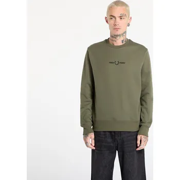 Pánská mikina Mikina FRED PERRY Embroidered Sweatshirt Laurel W Grn M