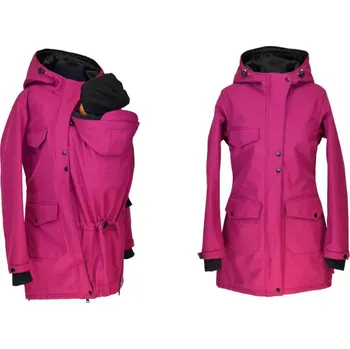 Šátek na nošení dítěte Shara Softshellový kabát přední nošení s beránkem - skladem vel. L