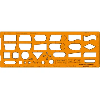 Šablona GRAPH'IT s datovými symboly 36 tvarů