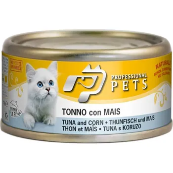 Krmivo pro kočku Professional Pets tuňák s kukuřicí - konzerva pro kočky 70 g