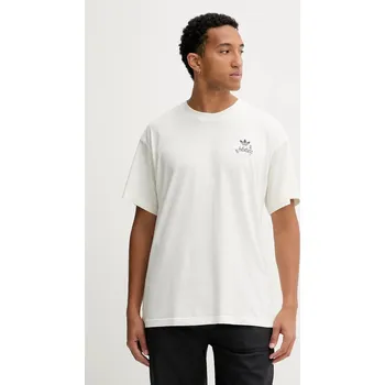 Bavlněné tričko adidas Originals Supper Club Tee HY2063 béžová 01B, vel. L