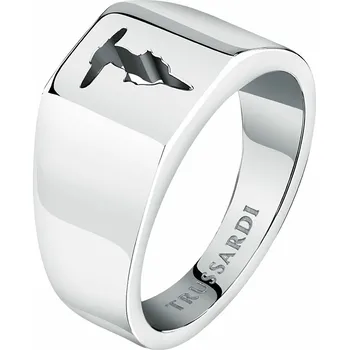 Prsten Trussardi Pánský fashion ocelový prsten T-Steel TJAXV450 65 mm + 2 měsíce na vrácení zboží