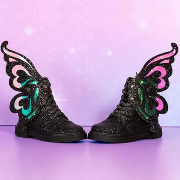 Chlapecká obuv Dětské boty s křídly Madmia - Glittery fairy black 28
