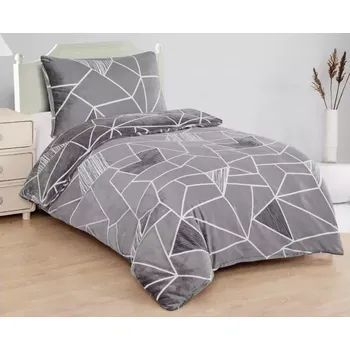 Povlečení Jahu Povlečení Mikrovlákno a Mikroflanel Triangulo šedé