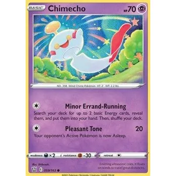 Volný čas Pokémon BST 059/163 Chimecho - Battle Styles Stav: Near Mint, Verze: REVERSE HOLO