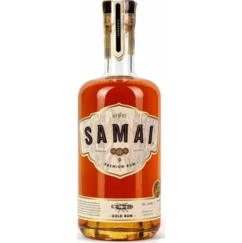 Rum SAMAI – zlatý rum Gold, 0,7 l, 41 %, Kambodža - dárkové balení