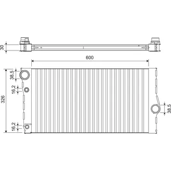Chladič motoru Chladič vody pro motor VALEO 701193