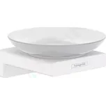 Hansgrohe AddStoris Mýdlenka s držákem, matné sklo/bílá mat, 41746700