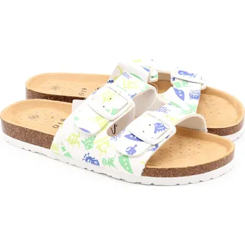 Chlapecké pantofle SAMLUX® Dětské korkové pantofle 9013 s vesmírným vzorem Velikost: 34