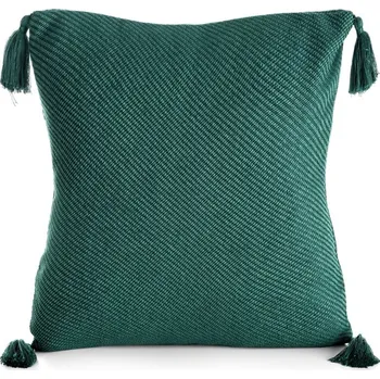 Povlečení Zelené povlak na polštář s třásněmi POLY 45x45 cm