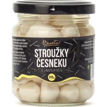 Dárkový potravinový koš BASSTA - Česnek stroužky ve slanokyselém nálevu 200g (BASSTA - Česnek stroužky ve slanokyselém nálevu 200g)