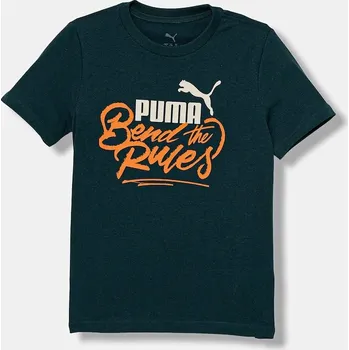 Dětská móda Dětské bavlněné tričko Puma MID90s Graphic Tee III B 688472. zelená 96X, vel. 164