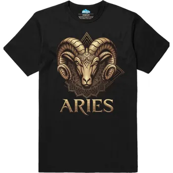 Pánské tričko Pánské tričko Znamení Horoskopu Beran Aries (Velikost: XXL, Barva: Černá)