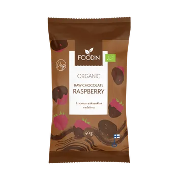 Sušené ovoce Foodin BIO maliny v raw čokoládě 50 g