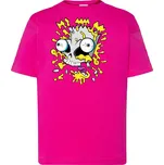 detske-levne-bavlnene-tricko-potisk-oblicej-bart-simpson Barva: Fuchsia - fuchsiová, Dětská bavlněná trička JHK: XL