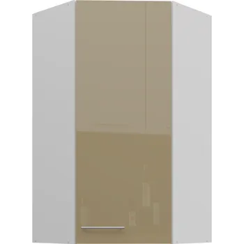 Kuchyňská skříňka 60 x 60 GN-108 1F (45°) Horní skříňka rohová LARA cappuccino lesk