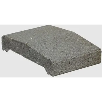 plotová tvarovka KB Blok betonová plotová stříška hladká, 400x55x200mm, přírodní