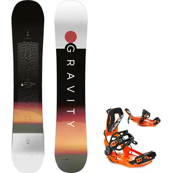 Snowboard Gravity snowboards Snowboard komplet Gravity Bandit 25/26 + vázání Fastec FT360 orange Velikost: 159 cm, Velikost vázání: M
