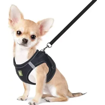 Postroj pro psa Postroj s vodítkem pro malé psy/kočky, vel. XS Černá