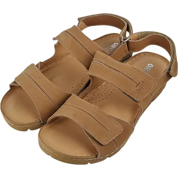 Dámské sandále T 589 -18/32 Dámské zdravotní sandály na klínku; s podporou klenby nožní, barva hnědá, doprodej 37