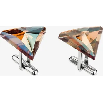 Přívěsek Preciosa Manžetové knoflíky z chirurgické oceli Noah s českým křišťálem Preciosa 7124 61