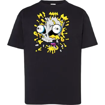 detske-levne-bavlnene-tricko-potisk-oblicej-bart-simpson Barva: Black -černá, Dětská bavlněná trička JHK: M