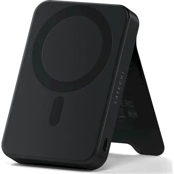 Powerbanka Satechi Qi2 5K magnetická powerbanka se stojánkem černá Černá