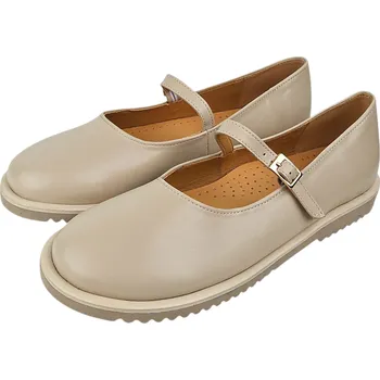 Dámské baleríny T 4233 - KAPA- BSC Dámské ortopedické balerínky – krémové, kožené, doprodej 37