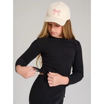 Dívčí tričko Sinsay - Halenka z hrubé žebrované pleteniny - černá - 330GG-99X - 330GG-99X-158