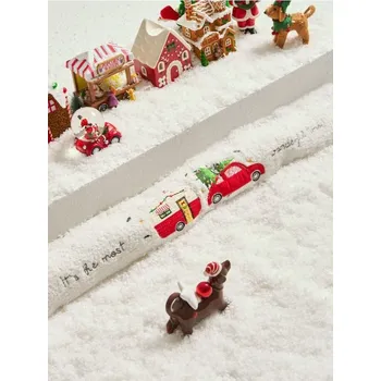 Vánoční dekorace Sinsay - Vánoční váleček pod dveře s motivem auta a vánočního stromku - krémová - 325GS-01X - 325GS-01X-ONE