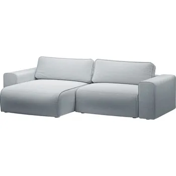 Pohovka Micadoni Světle šedá rozkládací pohovka Victor 246 cm, levá