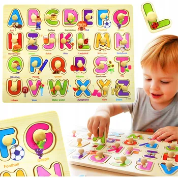 ostatní stavebnice VELKÉ DŘEVĚNÉ VZDĚLÁVACÍ STAVEBNICE - ABECEDA