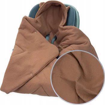 Zavinovačka ZAVINOVAČKA DO AUTOSEDAČKY/NOSÍTKA MUŠELÍNOVÁ S KAPUCÍ, DEKA Kerstin