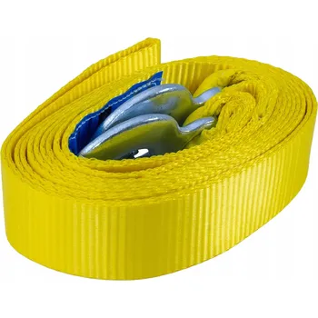 Tažné lano Tažné lano s háky UNITRAILER tažný popruh 5 m / 50 mm / 6 t žluté