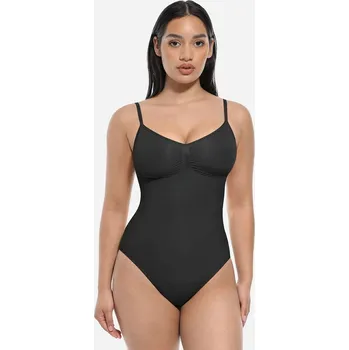 Body Tvarující body na ramínka s klasickým kalhotkovým střihem, ČERNÉ velikost ostatní: XS/S