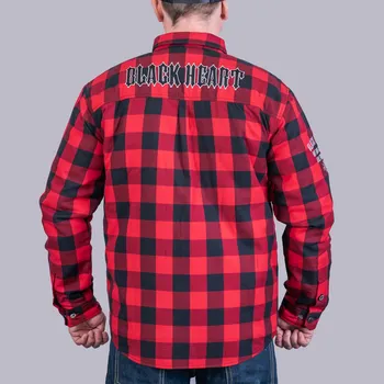 Pánská košile BLACK HEART A FLANELOVÁ ZATEPLENÁ KOŠILE BLOOD HUNTER Barva: Červená, Velikost: XL