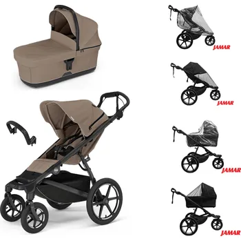 Kočárek Akční set Thule Urban Glide 4-wheel Tinted Taupe + korba Tinted Taupe + neoriginální příslušenství Autorizovaný prodejce